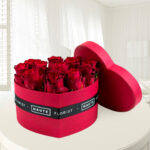 Heart Hat Box - Haute Florist - Red Roses - Luxury Red Roses - Roses in a Hat Box - Luxury Flowers